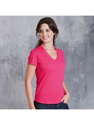 Plain Women's short sleeve v-neck t-shirt Kariben 180 GSM